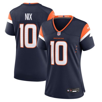 Bo Nix Denver Broncos Women's Alternate Game Jersey - Navy