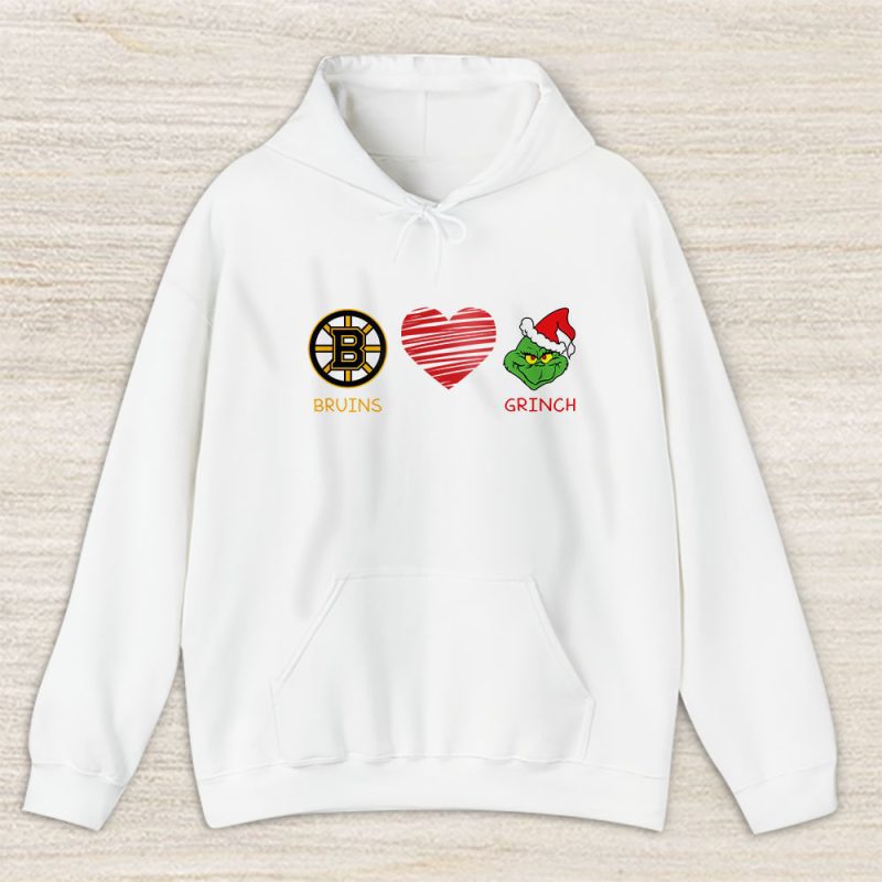 Boston Bruins Merry Christmas NHL Gift For Fan Cute Grinch Unisex Hoodie TAS21626