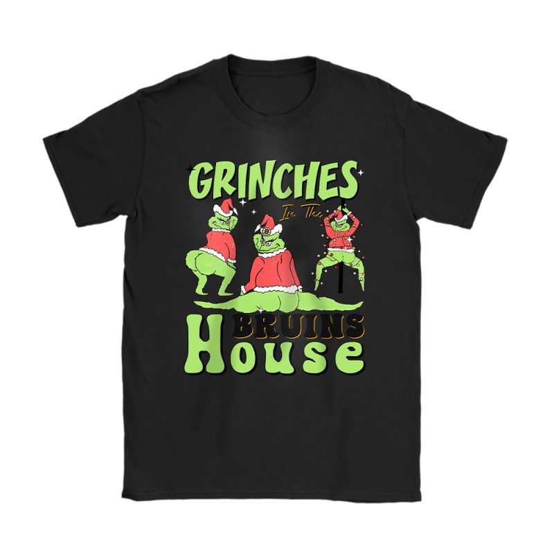 Boston Bruins Merry Christmas NHL Gift For Fan Cute Grinch Unisex T-Shirt Cotton Tee TAT21625