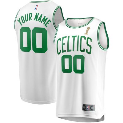 Boston Celtics Fast Break Custom Jersey - Association Edition - White