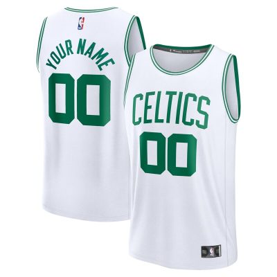 Boston Celtics Fast Break Custom Jersey - Association Edition - White