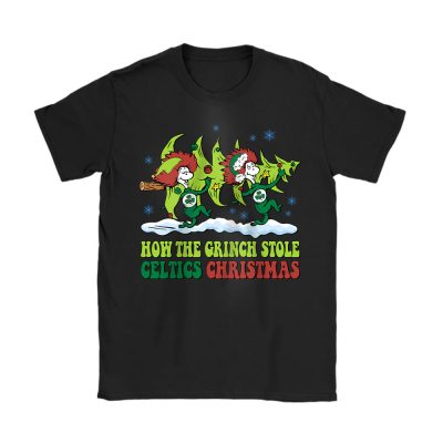 Boston Celtics Merry Christmas NBA Gift For Fan Cute Grinch Unisex T-Shirt Cotton Tee TAT21632