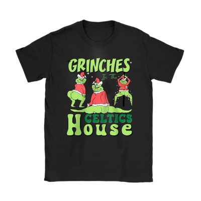 Boston Celtics Merry Christmas NBA Gift For Fan Cute Grinch Unisex T-Shirt Cotton Tee TAT21633