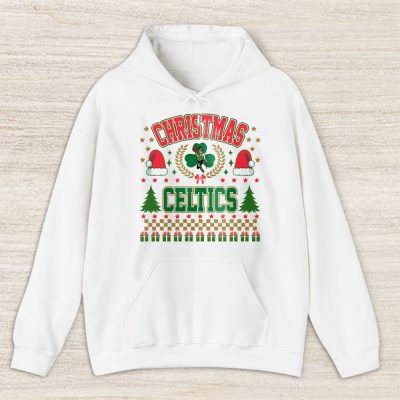 Boston Celtics Merry Christmas NBA Gift For Fan Cute Santa Hohoho Unisex Hoodie TAS21635