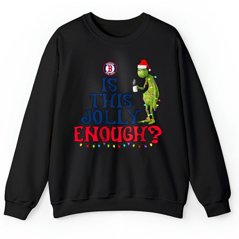 Boston Red Sox Merry Christmas MLB Gift For Fan Cute Grinch Unisex Sweatshirt TAH21322