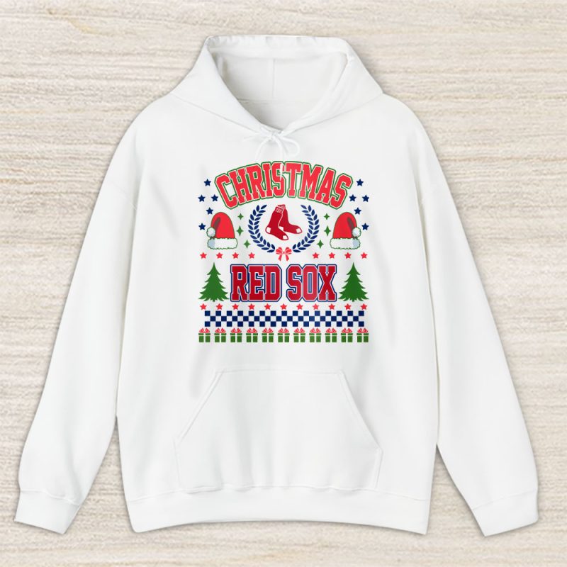 Boston Red Sox Merry Christmas MLB Gift For Fan Cute Santa Hohoho Unisex Hoodie TAS21639