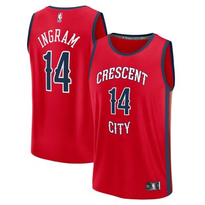 Brandon Ingram New Orleans Pelicans Fast Break Replica Player Jersey - Statement Edition - Red