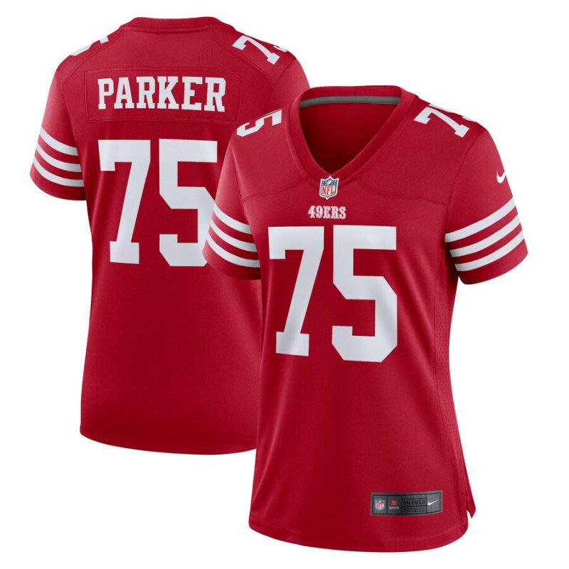 Brandon Parker San Francisco 49ers Women's Team Game Jersey - Scarlet