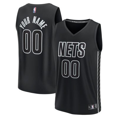 Brooklyn Nets Custom Fast Break Jersey - Statement Edition - Black