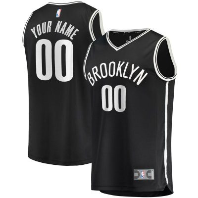 Brooklyn Nets Fast Break Custom Replica Jersey Black - Icon Edition