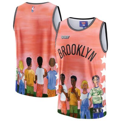 Brooklyn Nets NBA & KidSuper Studios by Hometown Jersey - Coral