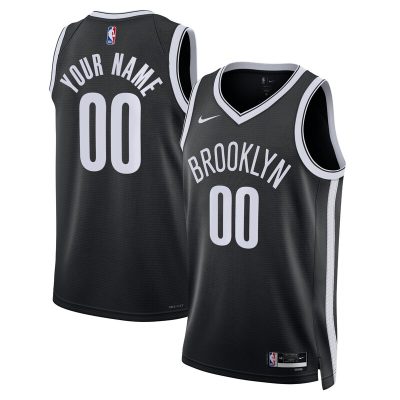 Brooklyn Nets Swingman Custom Jersey Black - Icon Edition