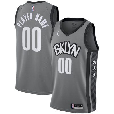 Brooklyn Nets Swingman Custom Jersey - Statement Edition - Gray