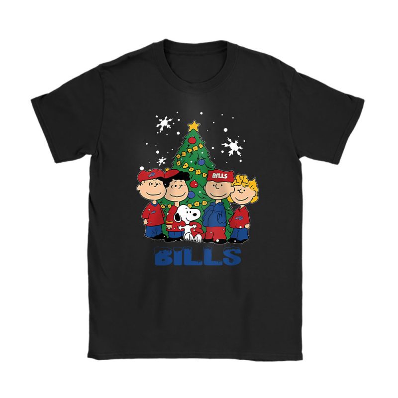 Buffalo Bills Merry Christmas NFL Gift For Fan Christmas Snoopy And Friends Unisex T-Shirt Cotton Tee TAT20296