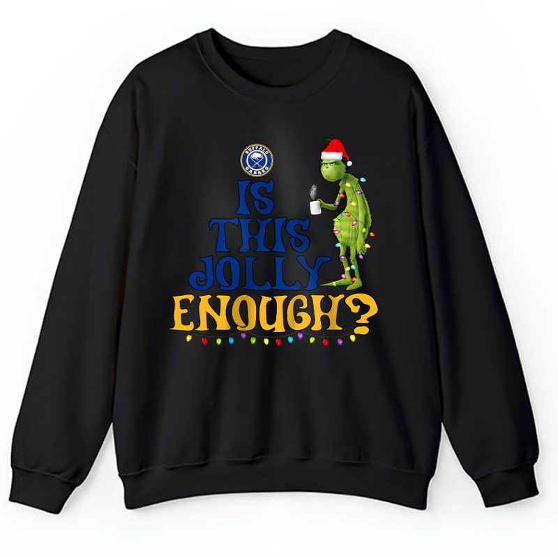 Buffalo Sabres Merry Christmas NHL Gift For Fan Cute Grinch Unisex Sweatshirt TAH21337