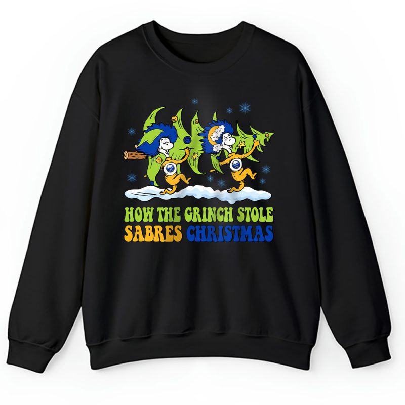 Buffalo Sabres Merry Christmas NHL Gift For Fan Cute Grinch Unisex Sweatshirt TAH21652