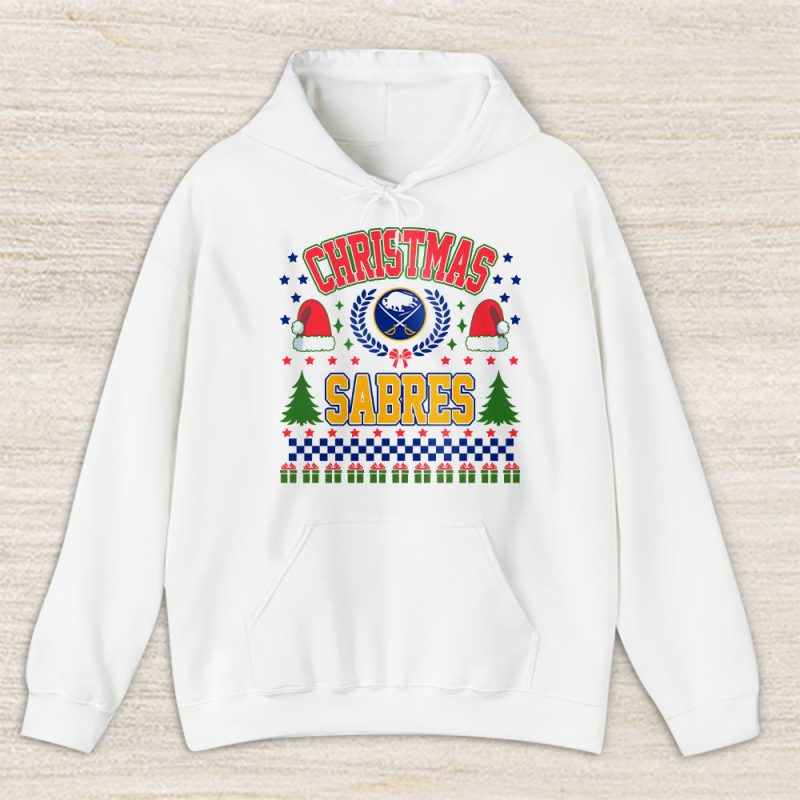 Buffalo Sabres Merry Christmas NHL Gift For Fan Cute Santa Hohoho Unisex Hoodie TAS21655