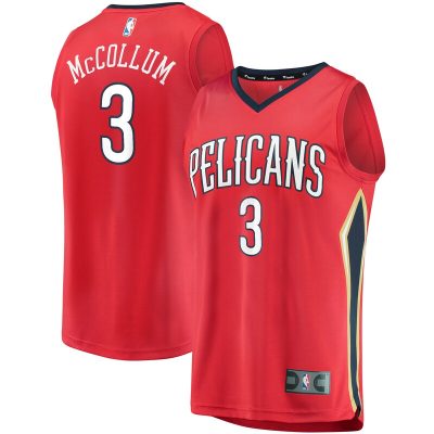 C.J. McCollum New Orleans Pelicans Fast Break Replica Player Jersey - Statement Edition - Red