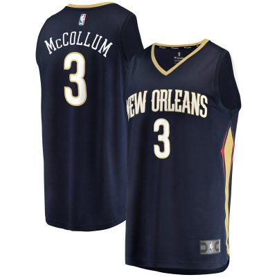 C.J. McCollum New Orleans Pelicans Youth Fast Break Replica Player Jersey Navy - Icon Edition