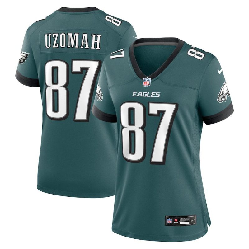 C.J. Uzomah Philadelphia Eagles Women's Team Game Jersey - Midnight Green