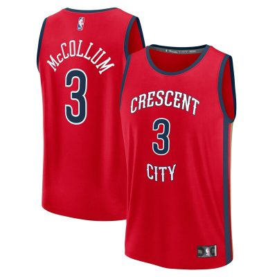 CJ McCollum New Orleans Pelicans Fast Break Replica Jersey - Statement Edition - Red