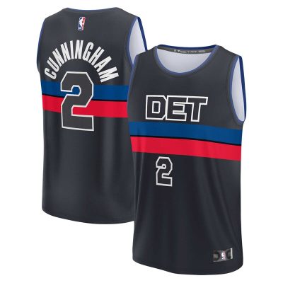 Cade Cunningham Detroit Pistons Fast Break Replica Jersey - Statement Edition - Black