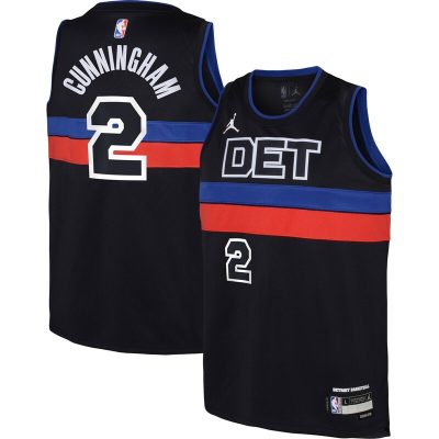 Cade Cunningham Detroit Pistons Youth Swingman Jersey - Statement Edition - Black