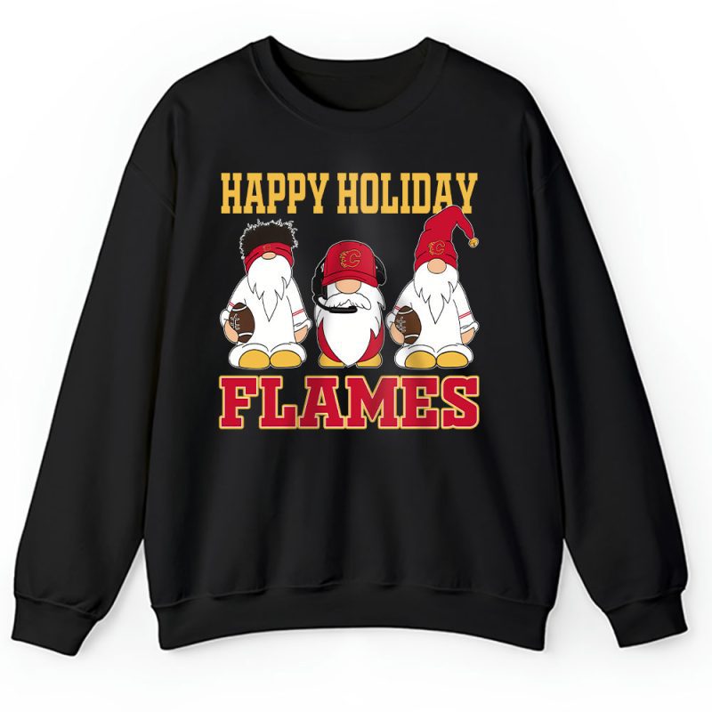 Calgary Flames Merry Christmas NHL Gift For Fan Christmas Gnomes Unisex Sweatshirt TAH21354