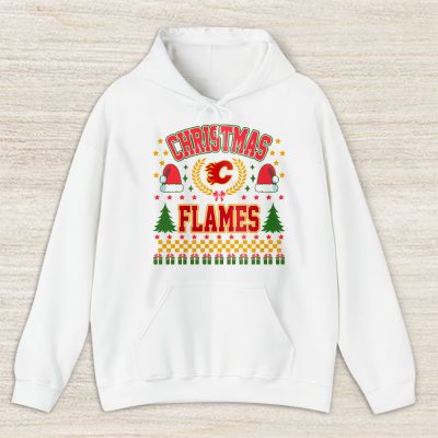 Calgary Flames Merry Christmas NHL Gift For Fan Cute Santa Hohoho Unisex Hoodie TAS21671