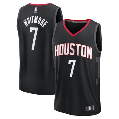 Cam Whitmore Houston Rockets Fast Break Replica Player Jersey - Statement Edition - Black