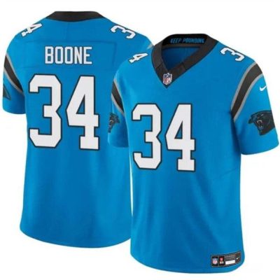 Carolina Panthers #34 Mike Boone Blue 2024 F.U.S.E. Vapor Limited Football Stitched Jersey