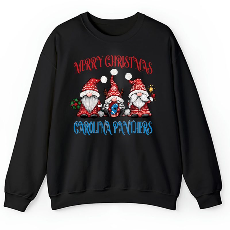 Carolina Panthers Merry Christmas NFL Gift For Fan Christmas Gnomes Unisex Sweatshirt TAH20323