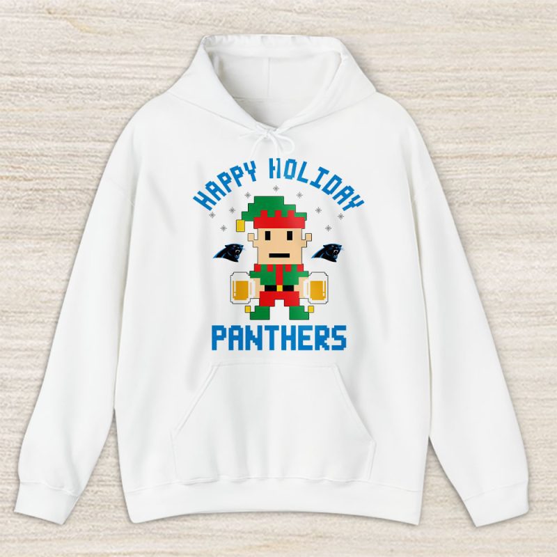 Carolina Panthers Merry Christmas NFL Gift For Fan Cute Elf Happy Holiday Unisex Hoodie TAS20312