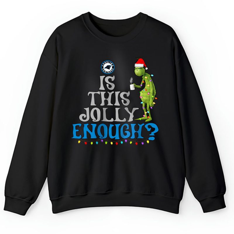 Carolina Panthers Merry Christmas NFL Gift For Fan Cute Grinch Unisex Sweatshirt TAH20329