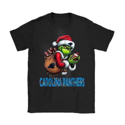 Carolina Panthers Merry Christmas NFL Gift For Fan Cute Grinch Unisex T-Shirt Cotton Tee TAT20314