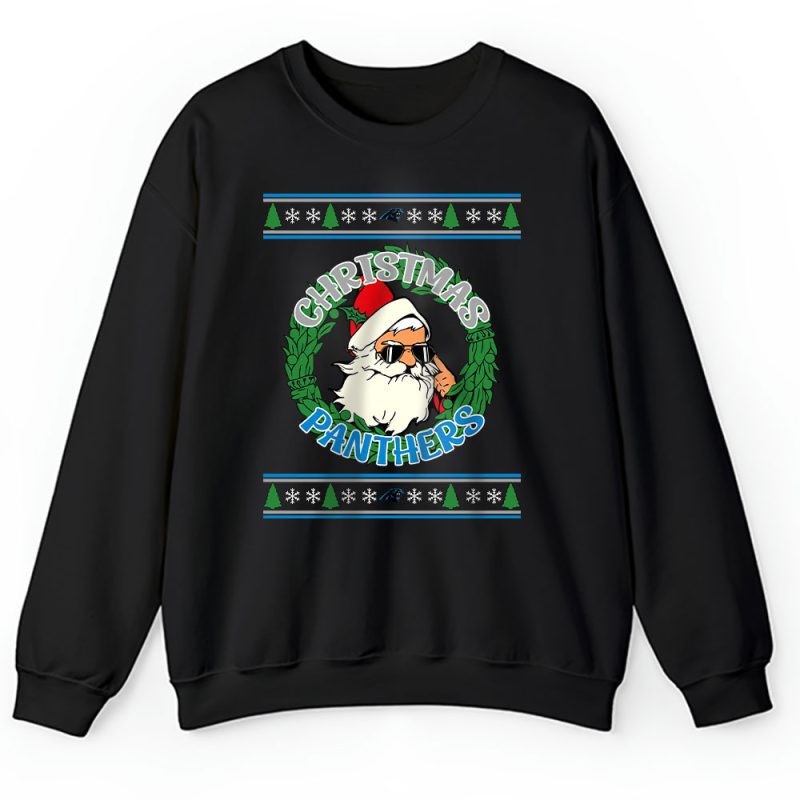 Carolina Panthers Merry Christmas NFL Gift For Fan Cute Santa Hohoho Unisex Sweatshirt TAH20310