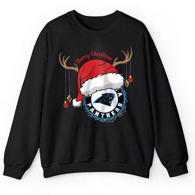 Carolina Panthers Merry Christmas NFL Gift For Fan Cute Santa Hohoho Unisex Sweatshirt TAH20318