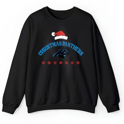 Carolina Panthers Merry Christmas NFL Gift For Fan Cute Santa Hohoho Unisex Sweatshirt TAH20340