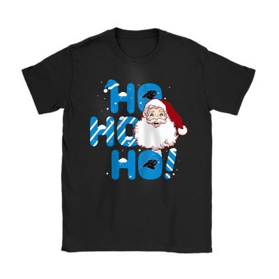 Carolina Panthers Merry Christmas NFL Gift For Fan Cute Santa Hohoho Unisex T-Shirt Cotton Tee TAT20313