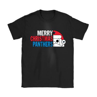 Carolina Panthers Merry Christmas NFL Gift For Fan Cute Santa Hohoho Unisex T-Shirt Cotton Tee TAT20316