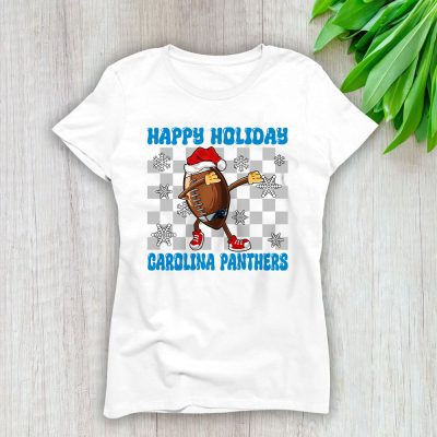 Carolina Panthers Merry Christmas NFL Gift For Fan Rugby Ball Lady T-Shirt Women Tee LTL20317