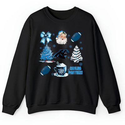 Carolina Panthers Merry Christmas NFL Gift For Fan Santa Xmas Family Christmas Unisex Sweatshirt TAH20342