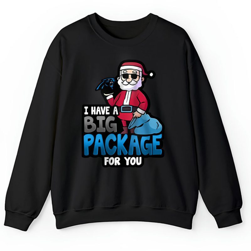 Carolina Panthers Merry Christmas NFL Santa Gift I Have A Big Package For You Unisex Sweatshirt TAH20309