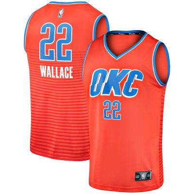 Cason Wallace Oklahoma City Thunder Fast Break Replica Player Jersey - Statement Edition - Orange