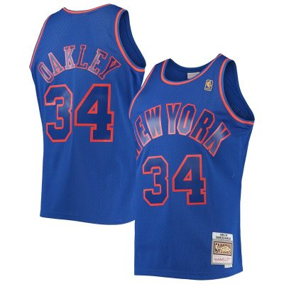 Charles Oakley New York Knicks 1996/97 Hardwood Classics Swingman Jersey - Blue