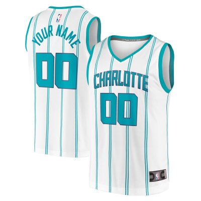 Charlotte Hornets Fast Break Custom Replica Jersey - Association Edition - White