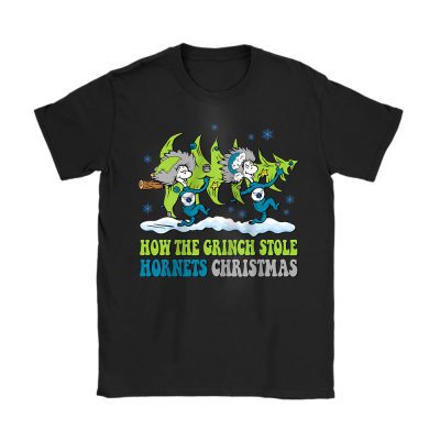 Charlotte Hornets Merry Christmas NBA Gift For Fan Cute Grinch Unisex T-Shirt Cotton Tee TAT21672