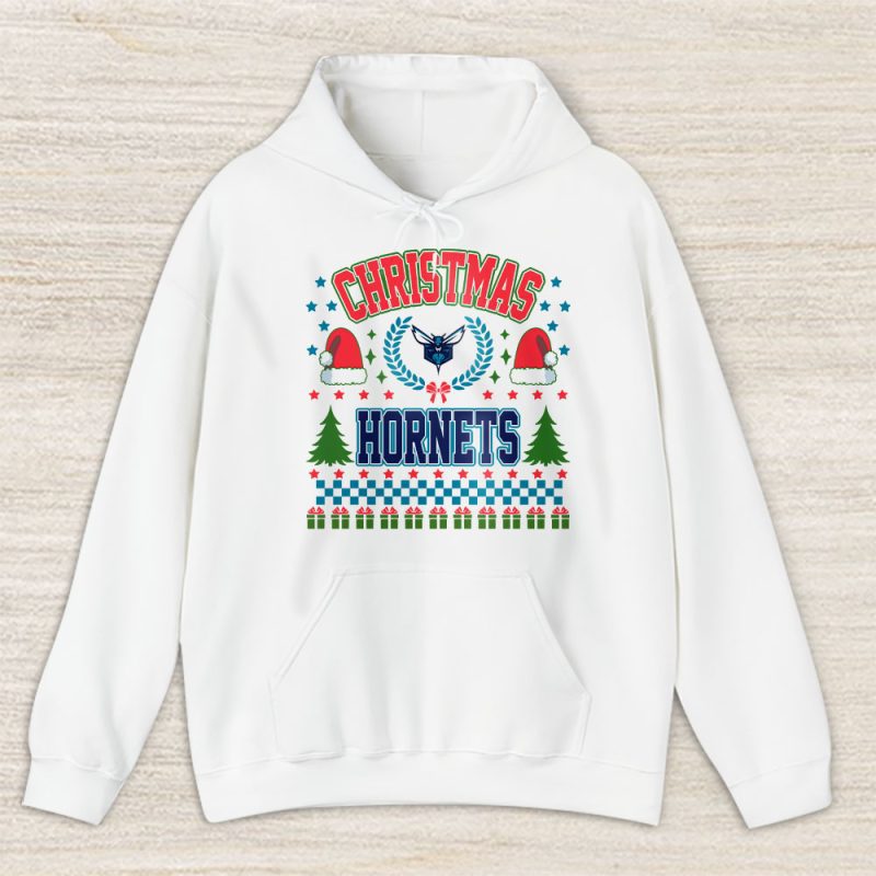 Charlotte Hornets Merry Christmas NBA Gift For Fan Cute Santa Hohoho Unisex Hoodie TAS21675