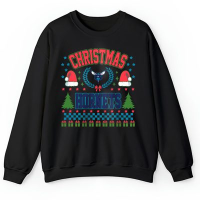 Charlotte Hornets Merry Christmas NBA Gift For Fan Cute Santa Hohoho Unisex Sweatshirt TAH21675