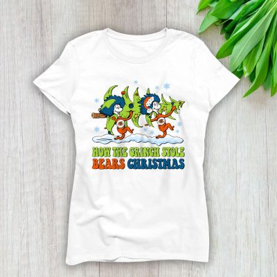 Chicago Bears Merry Christmas NFL Gift For Fan Cute Grinch Lady T-Shirt Women Tee LTL20371